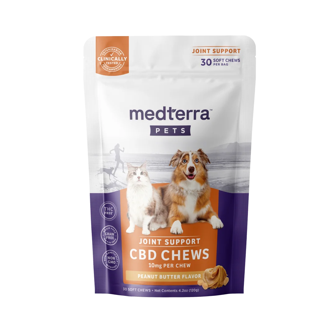 Medterra Joint Support CBD Chews for Dogs & Cats – 10mg CBD - Peanut Butter