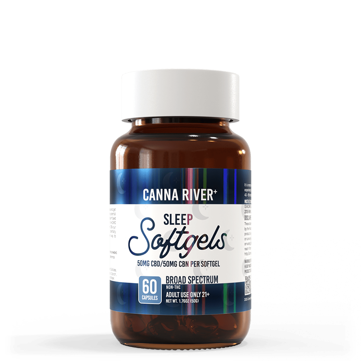 Canna River CBD Sleep Softgels Broad Spectrum bottle