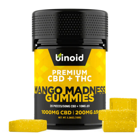 Binoid Delta 9 THC Gummies 10mg + 50mg CBD