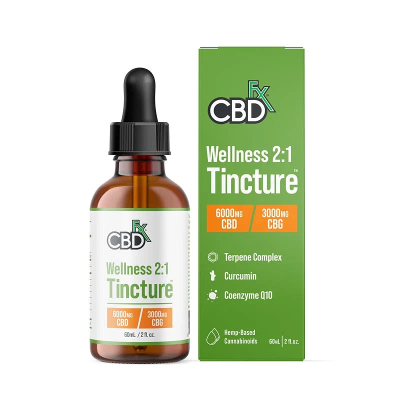 CBDfx Broad Spectrum CBD CBG Wellness Tincture 6000mg