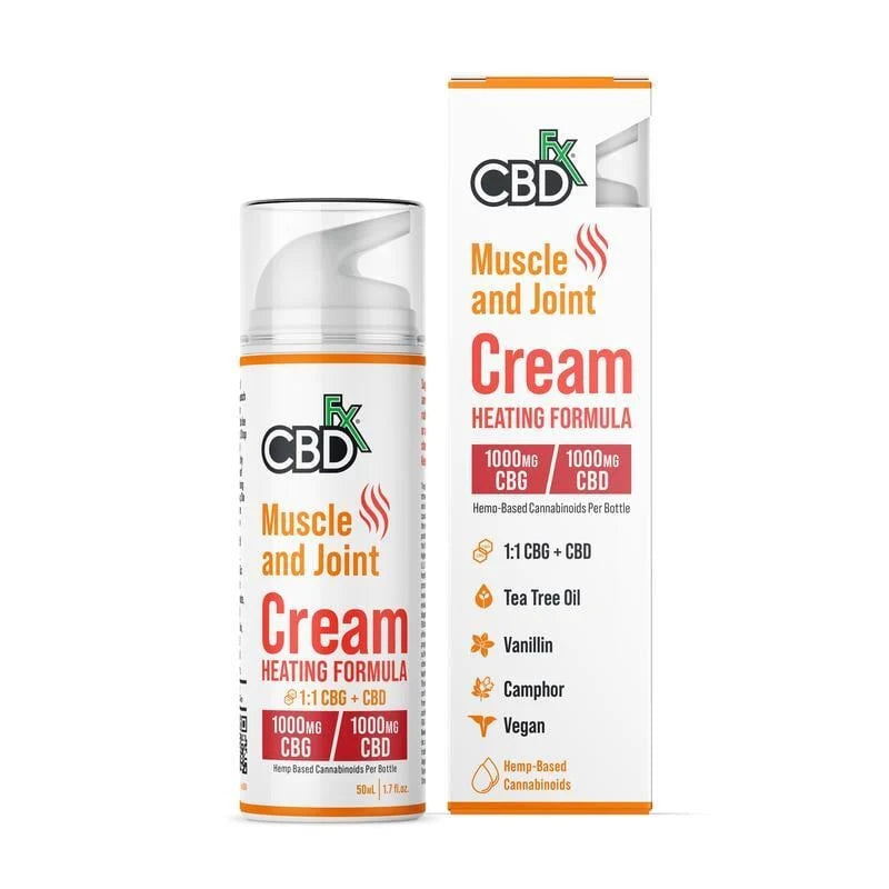 CBDfx Broad Spectrum CBG CBD Muscle Joint Heating Lotion 1000mg each