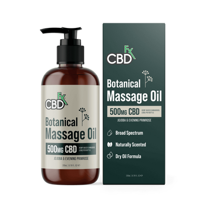 CBDfx CBD Massage Oil 500mg Broad Spectrum 8 fl oz