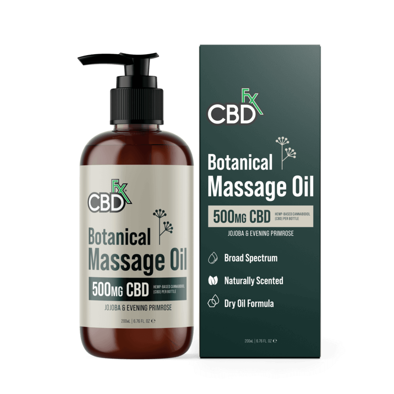 CBDfx CBD Massage Oil 500mg Broad Spectrum 8 fl oz