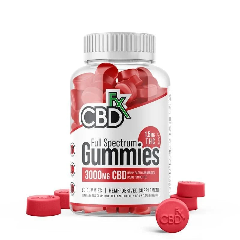 CBDfx Full Spectrum Mixed Berry CBD Gummies 3000mg 60 count