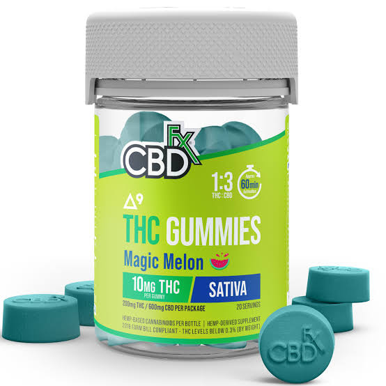 CBDfx Magic Melon Sativa Gummies 10mg THC 30mg CBD 20 count