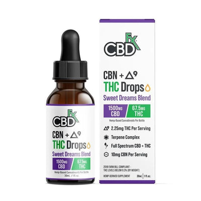 CBDfx Sweet Dreams CBD CBN Delta 9 THC Tincture 1500mg