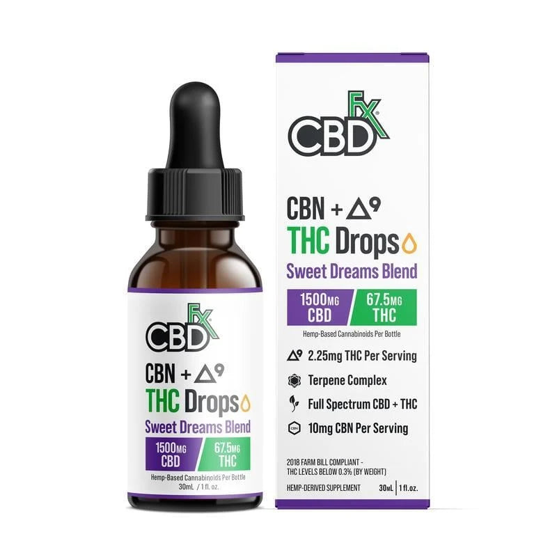 CBDfx Sweet Dreams CBD CBN Delta 9 THC Tincture 1500mg