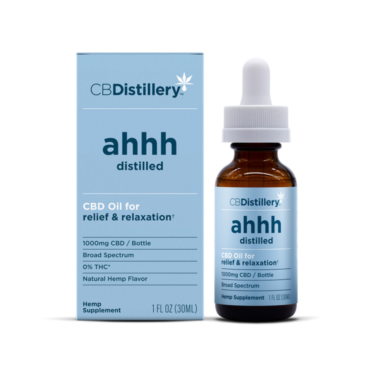 CBDistillery Broad Spectrum CBD Oil 1000mg 30mL