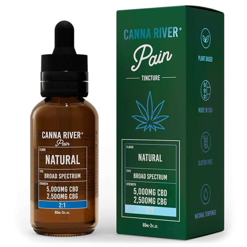 Canna River Pain CBD CBG Tincture Broad Spectrum Natural