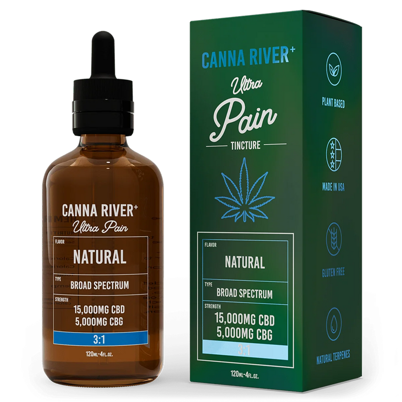 Canna River Ultra Pain CBD CBG Tincture Broad Spectrum Natural