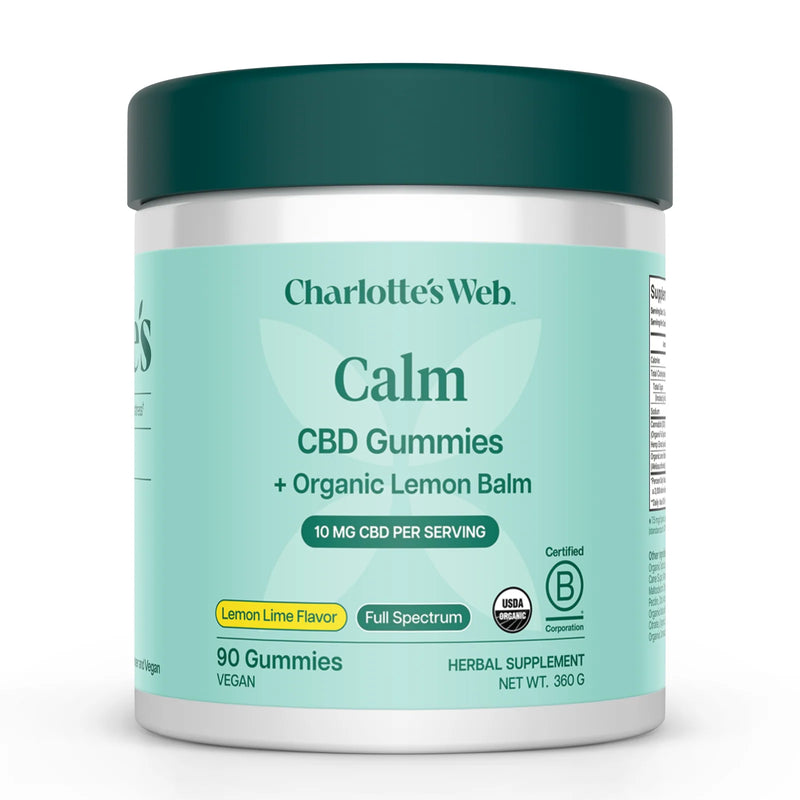 Charlotte’s Web Calm Full Spectrum CBD Gummies Lemon Lime 90 count