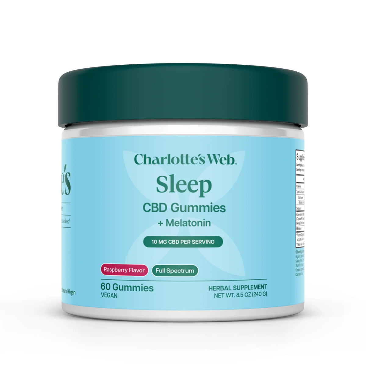 Charlotte’s Web Sleep CBD Gummies Raspberry 60 count with melatonin