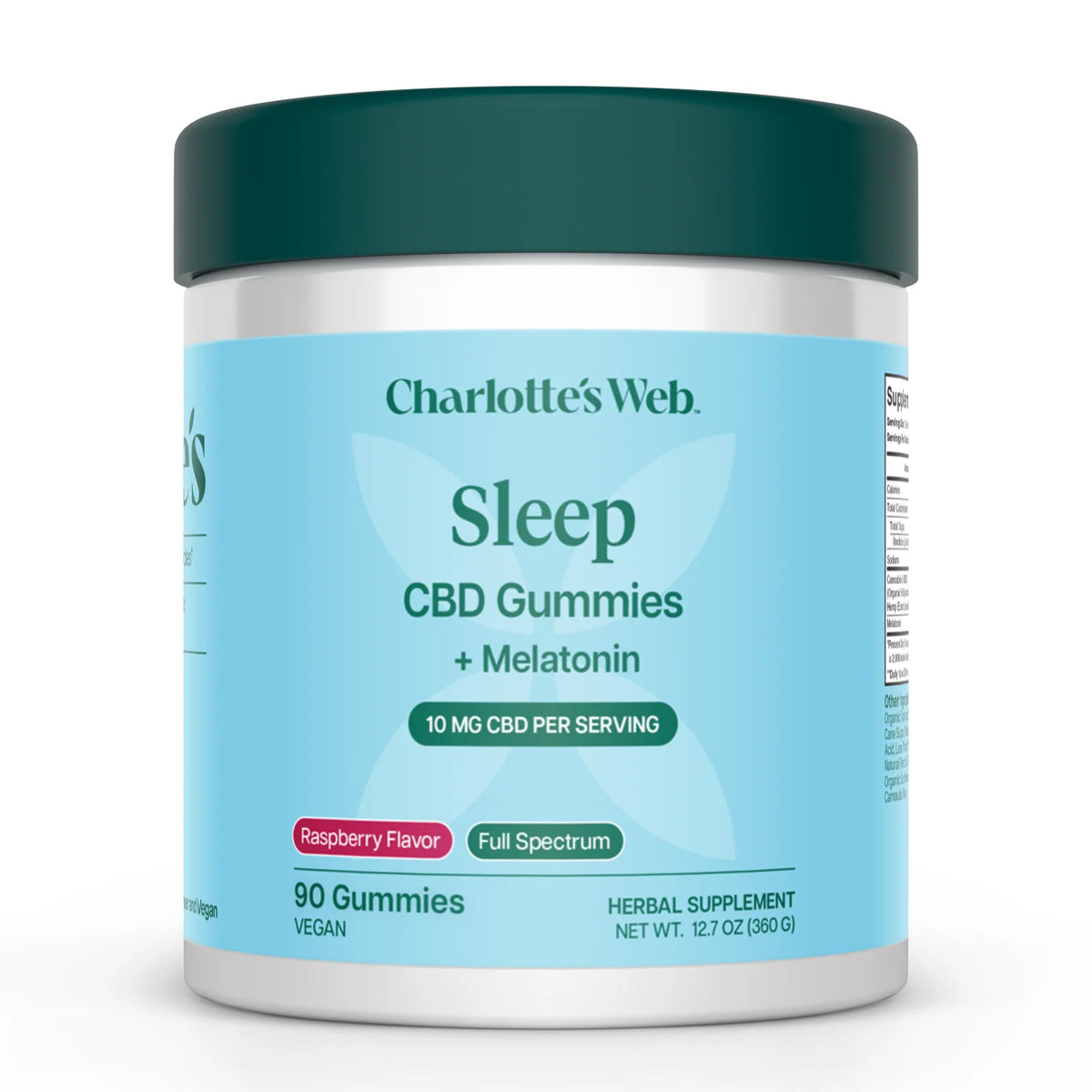 Charlotte’s Web Sleep CBD Gummies Raspberry 90 count with melatonin