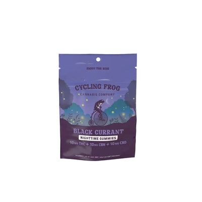 Cycling Frog Black Currant Nighttime Gummies 10mg THC CBD CBN 10 count
