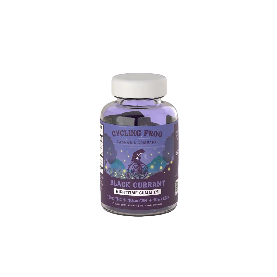 Cycling Frog Black Currant Nighttime Gummies 10mg THC CBD CBN 40 count