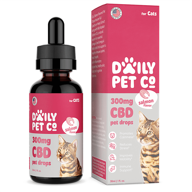Daily Pet Co Full Spectrum CBD Cat Drops Salmon Flavor 300mg