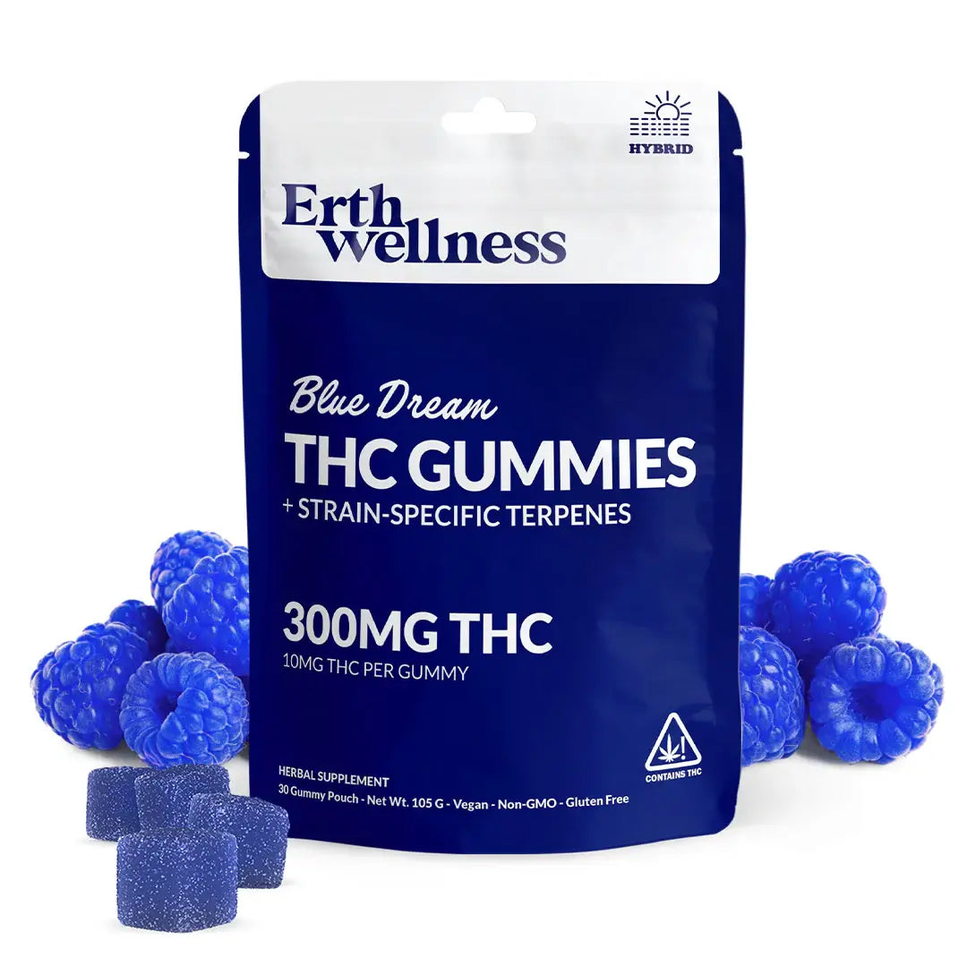 Erth Wellness Blue Dream Hybrid Delta 9 THC Gummies 300mg