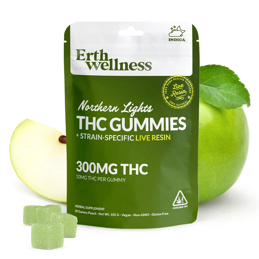 Erth Wellness Northern Lights Indica Delta 9 THC Gummies 300mg