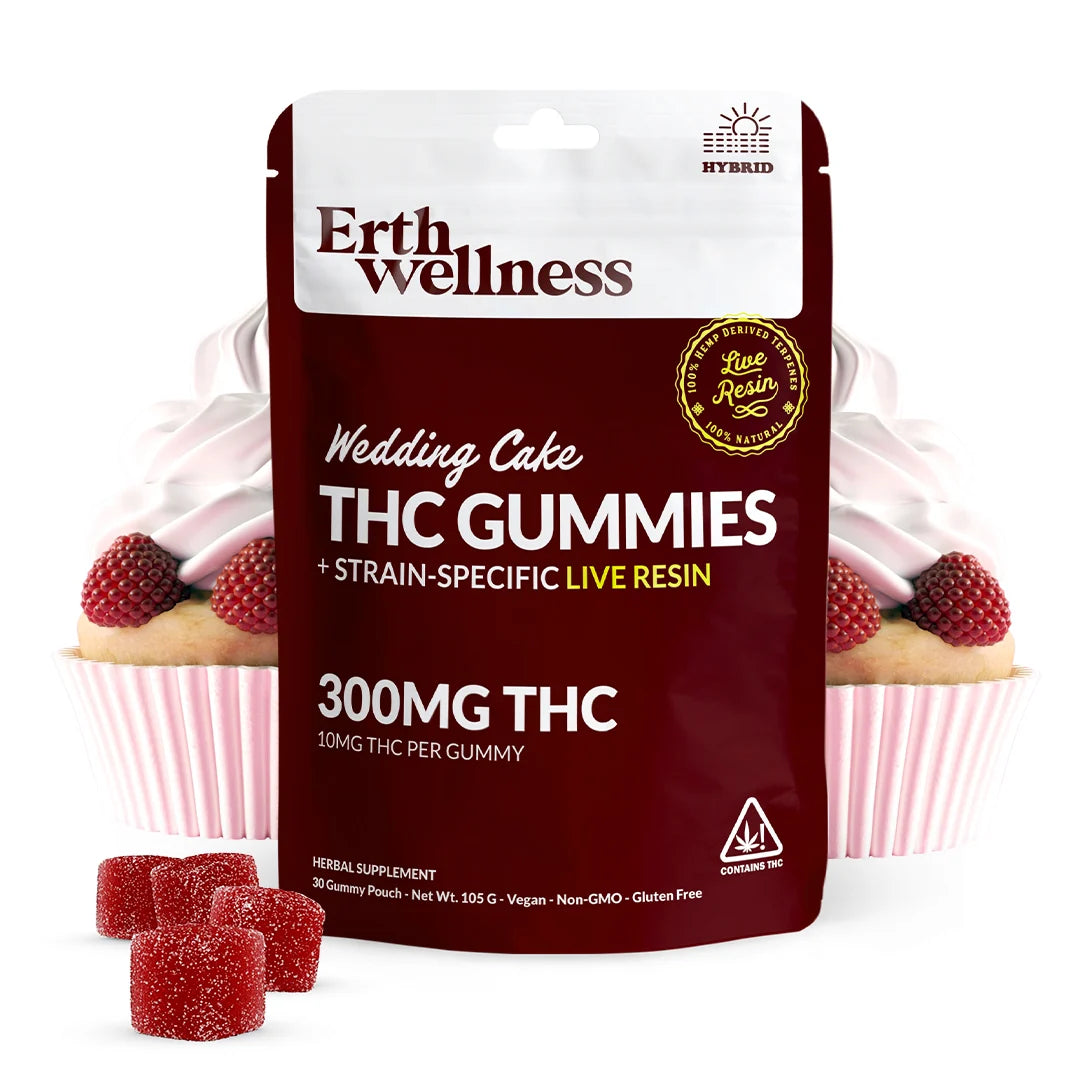 Erth Wellness Wedding Cake Hybrid Delta 9 THC Gummies 300mg