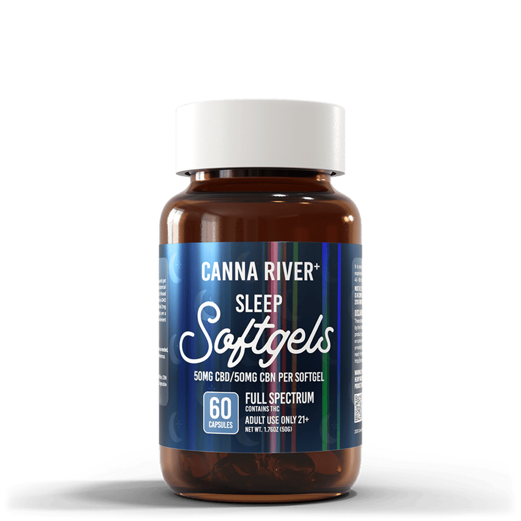 Canna River CBD Sleep Softgels Full Spectrum bottle
