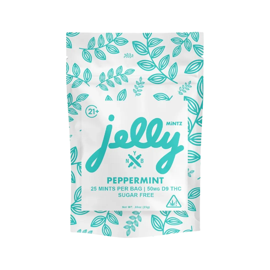 Jelly Delta 9 Microdose Mints 2mg THC Peppermint 25 Count