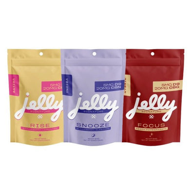 Jelly Signature Series Delta 9 Gummies Rise Focus and Snooze 40 Count