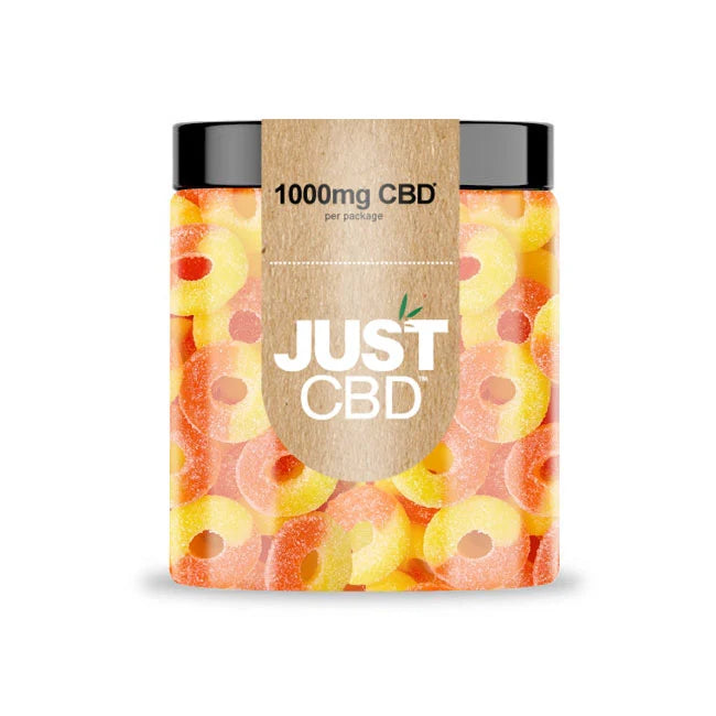 JustCBD Peach Rings 1000mg CBD Gummies