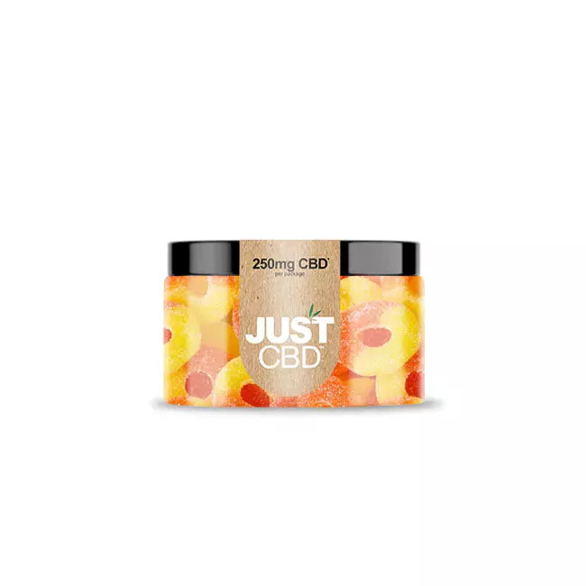 JustCBD Peach Rings 250mg CBD Gummies