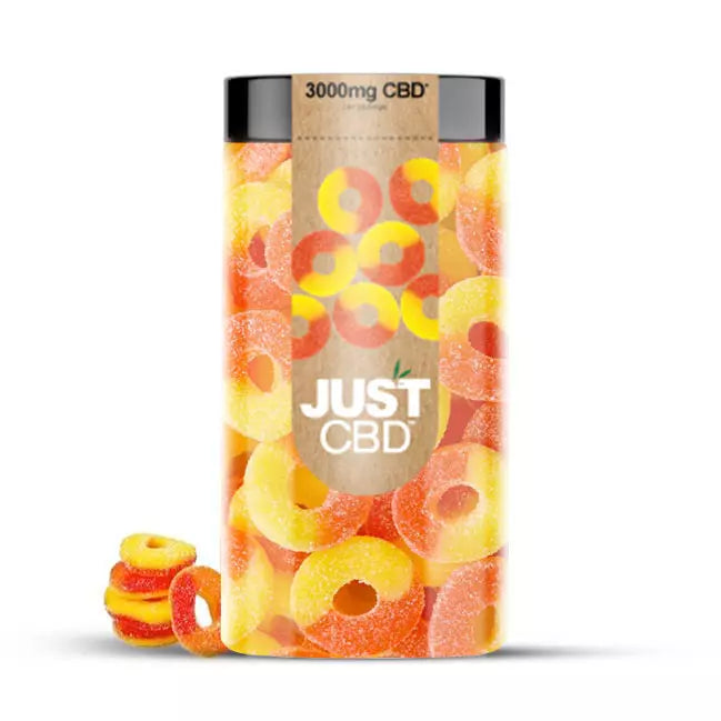 JustCBD Peach Rings 3000mg CBD Gummies
