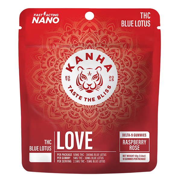KANHA FX Love Gummies Raspberry Rose pouch