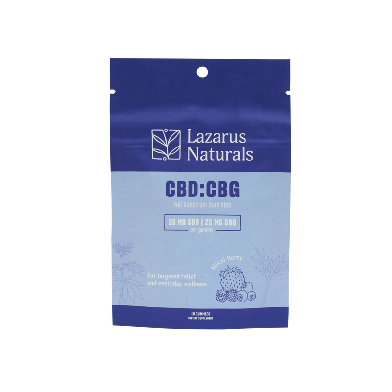 Lazarus Naturals CBD CBG Gummies 25mg 25mg Mixed Berry 10 count