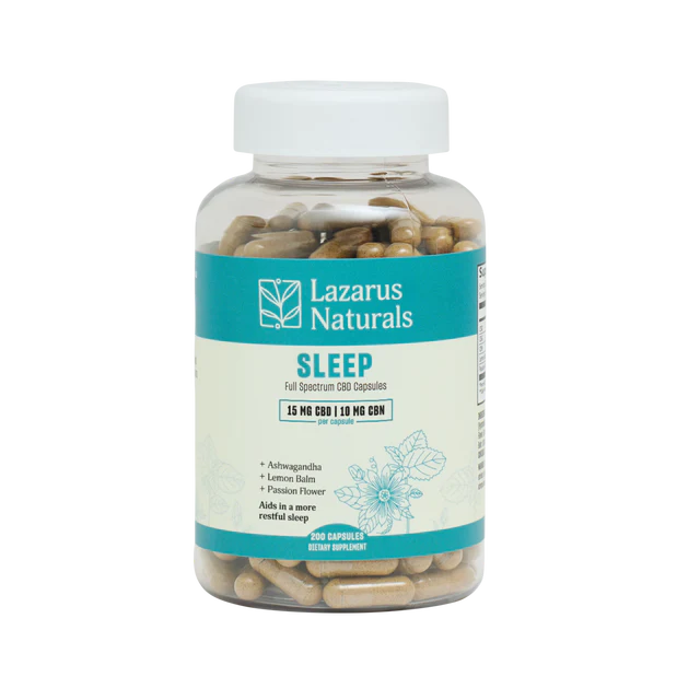Lazarus Naturals CBD CBN Sleep Capsules 200 Count 3000mg CBD 2000mg CBN