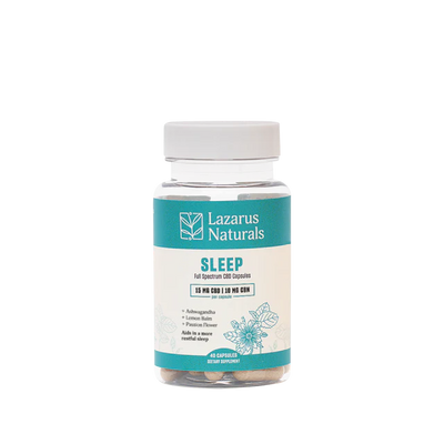 Lazarus Naturals CBD CBN Sleep Capsules 40 Count 600mg CBD 400mg CBN