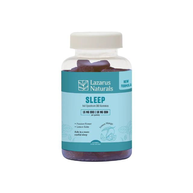 Lazarus Naturals CBD CBN Sleep Gummies Lemon Mango 40 count