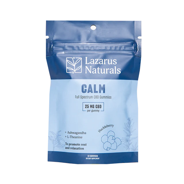 Lazarus Naturals Calm CBD Gummies Huckleberry 25mg 10 count