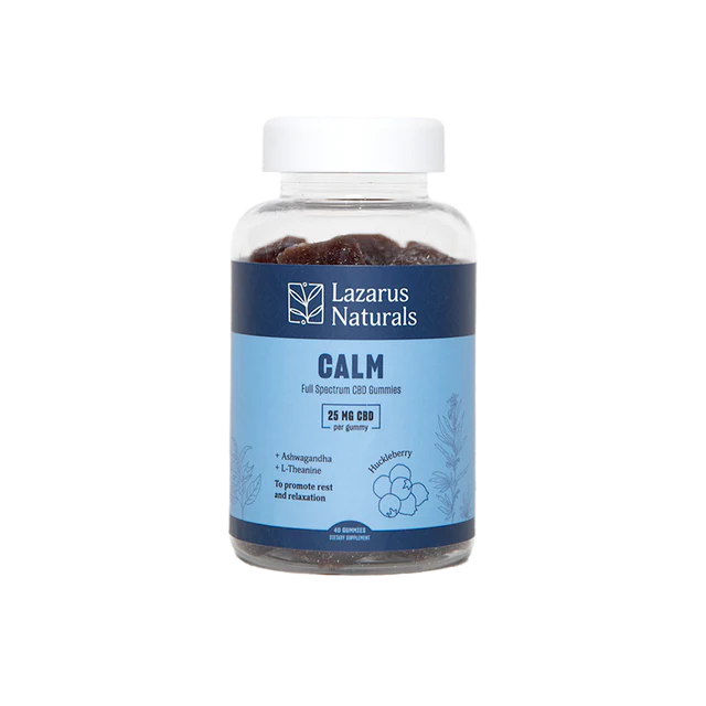 Lazarus Naturals Calm CBD Gummies Huckleberry 25mg 40 count