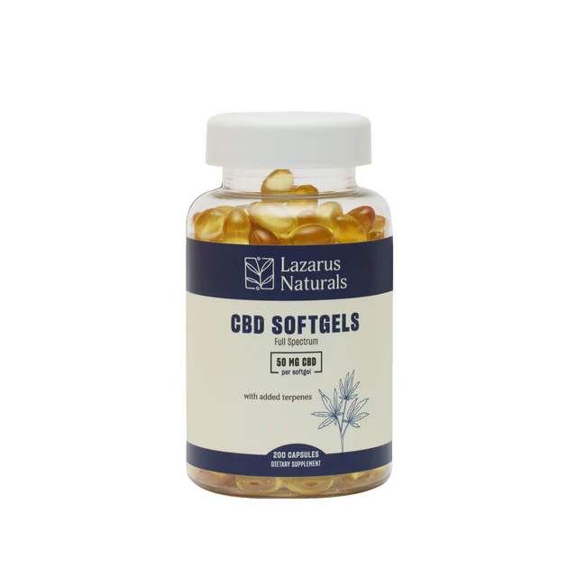 Lazarus Naturals Full Spectrum CBD Softgels 50mg 200 count