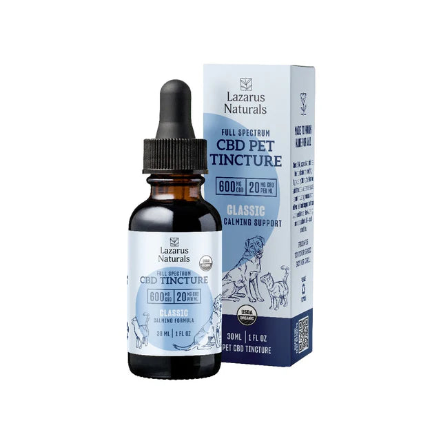 Lazarus Naturals Pet CBD Oil Tincture 600mg Full Spectrum 30mL