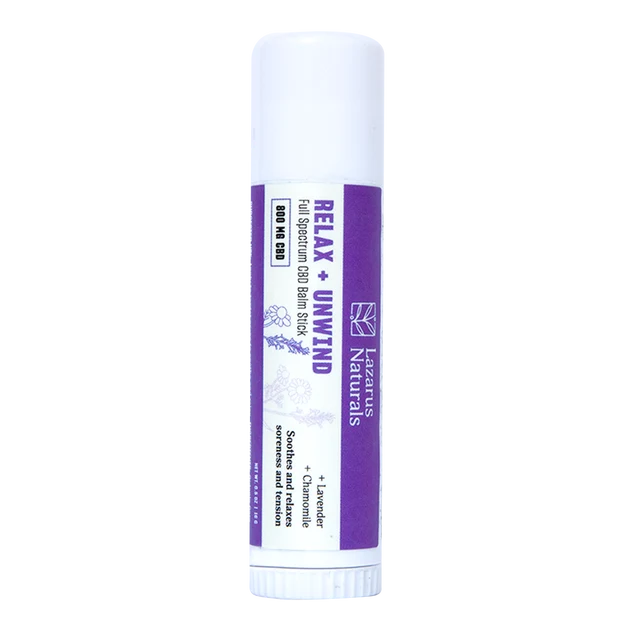 Lazarus Naturals Relax Unwind CBD Balm Stick 800mg 16g
