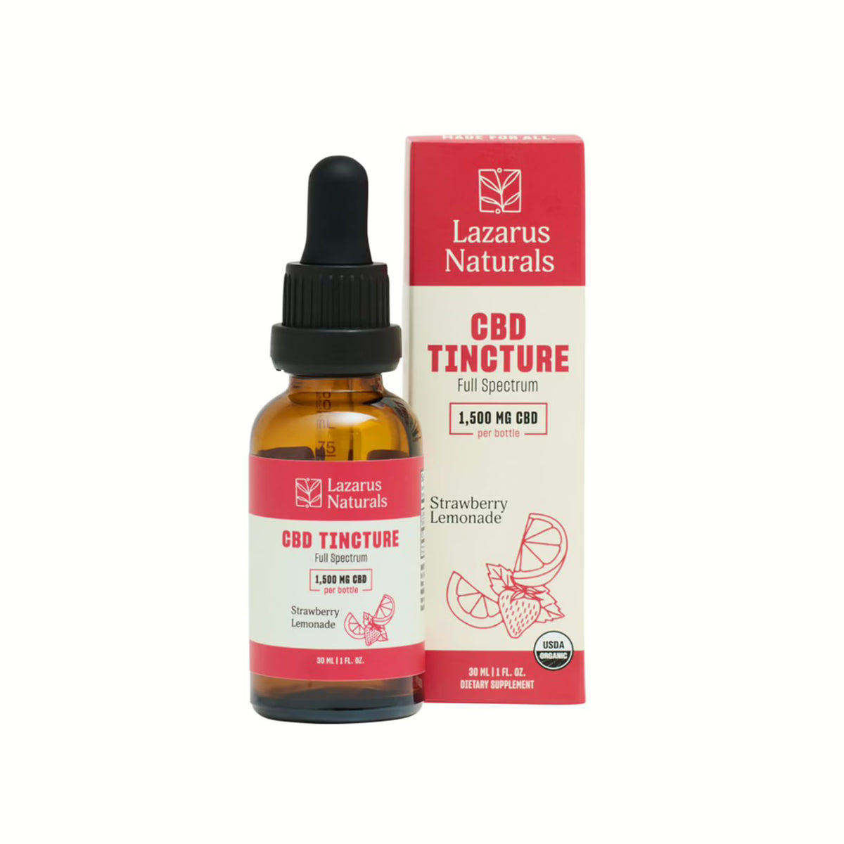 Lazarus Naturals Strawberry Lemonade CBD Tincture 1500mg 30mL