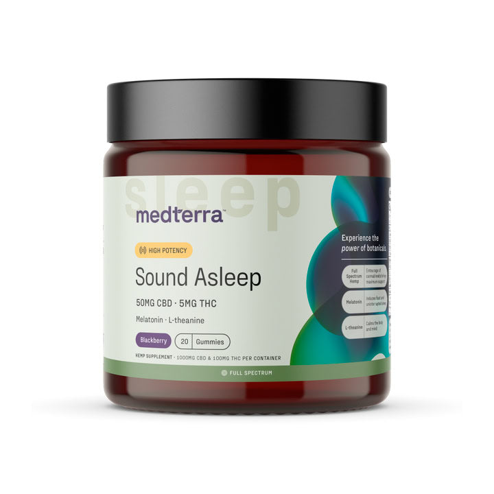 Medterra Sound Asleep CBD THC Gummies Blackberry 20 Count