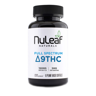 NuLeaf Naturals Full Spectrum Delta 9 THC Capsules 150mg 60 Softgels