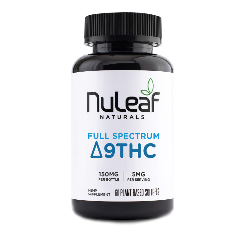 NuLeaf Naturals Full Spectrum Delta 9 THC Capsules 150mg 60 Softgels