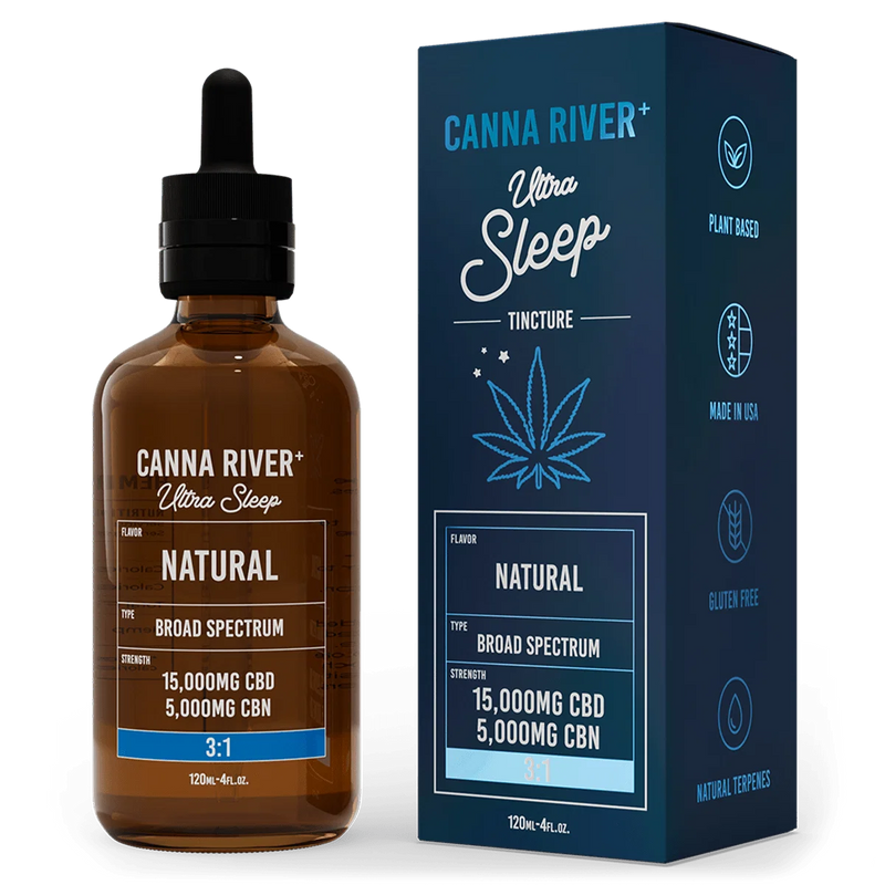 River Botanicals Ultra Sleep CBD CBN Tincture Broad Spectrum Natural