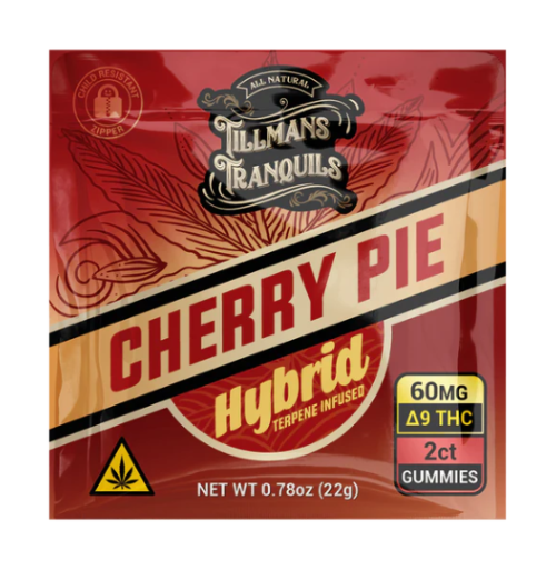 Tillmans Tranquils Cherry Pie Hybrid Delta 9 Gummies 30mg THC 2 Pack
