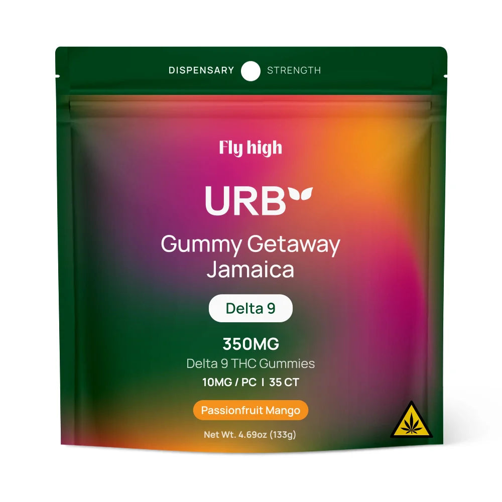 URB Gummy Getaway Jamaica Passion Fruit Mango Delta 9 THC Gummies 10mg