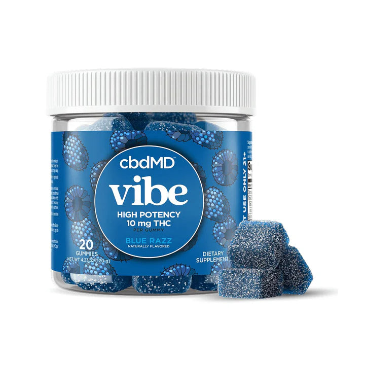 cbdMD Full Spectrum Delta 9 THC Gummies Blue Razz