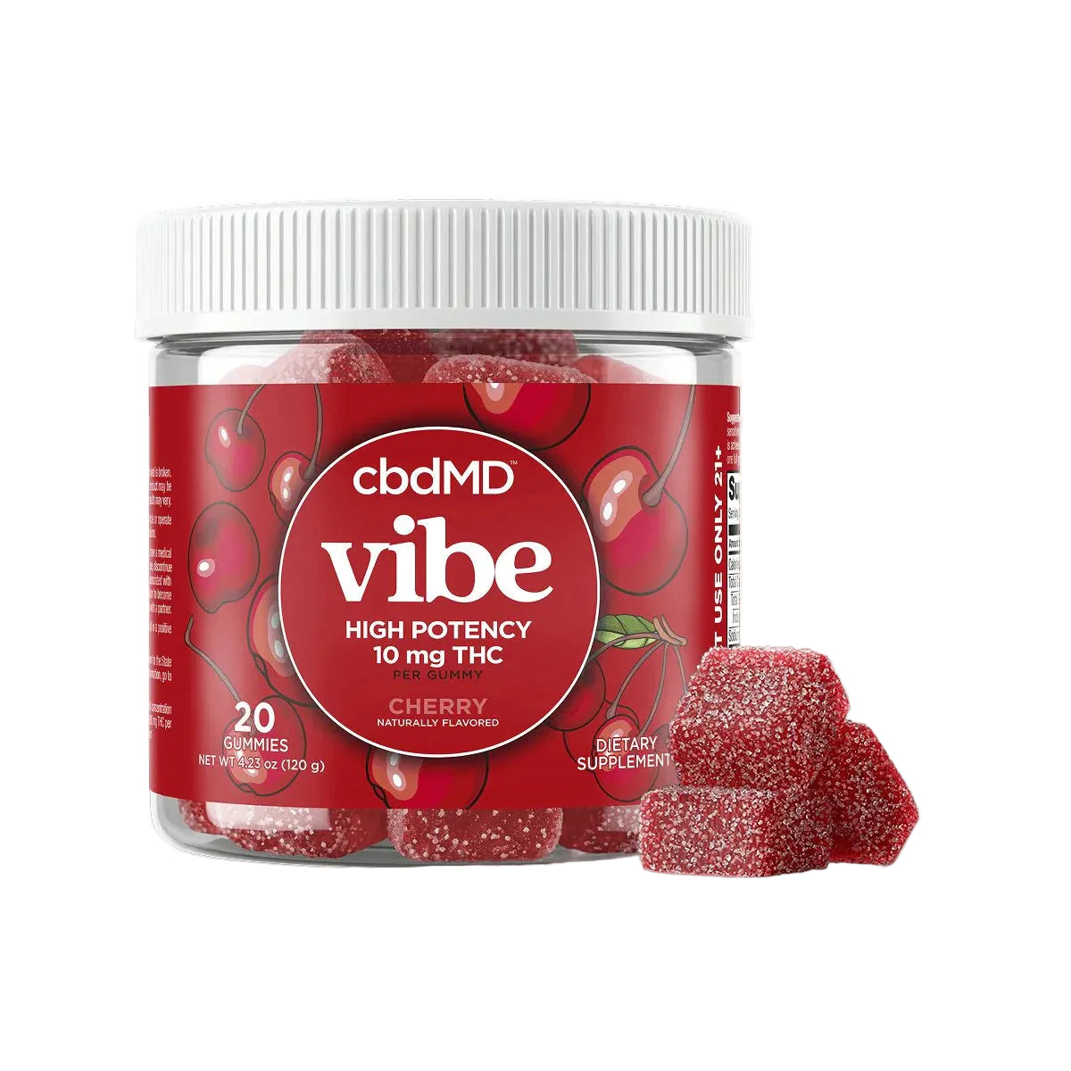 cbdMD Full Spectrum Delta 9 THC Gummies Cherry